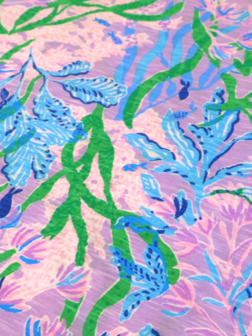 Lilly Pulitzer Tropical Print Pink Blue Top XXS - Picture 6 of 8